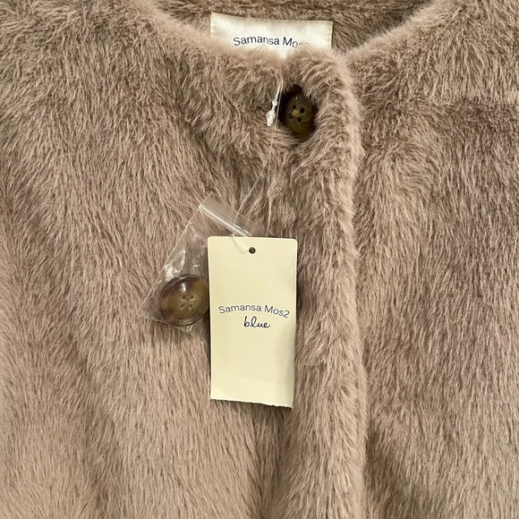 Faux Fur Jacket in Taupe - Picture 3 of 14